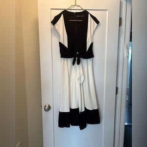 Proenza Schouler Black and White Midi Dress